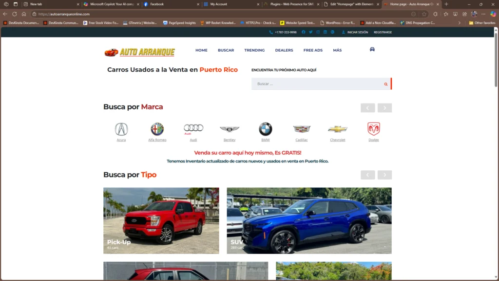 Puerto Rican car dealer and sales portal.